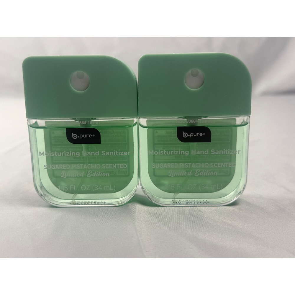 B.Pure Sugared Pistachio Hand Sanitizer Spray 1.15oz 2pk‎ Limited Edition New